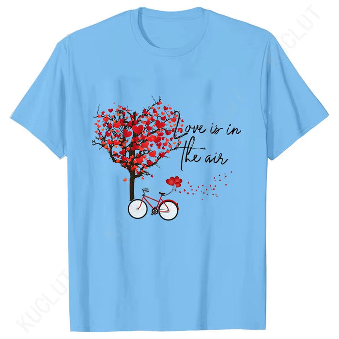 Love Is in the Air T-Shirts for Men Women Matching Couples Valentine’S Day Shirt Anniversary Graphic Y2K Tops Short Sleeve Tees