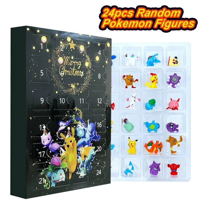 2026 Pokemon Advent Calendar Mini Figures Gift Box Pikachu Bulbasaur Christmas T