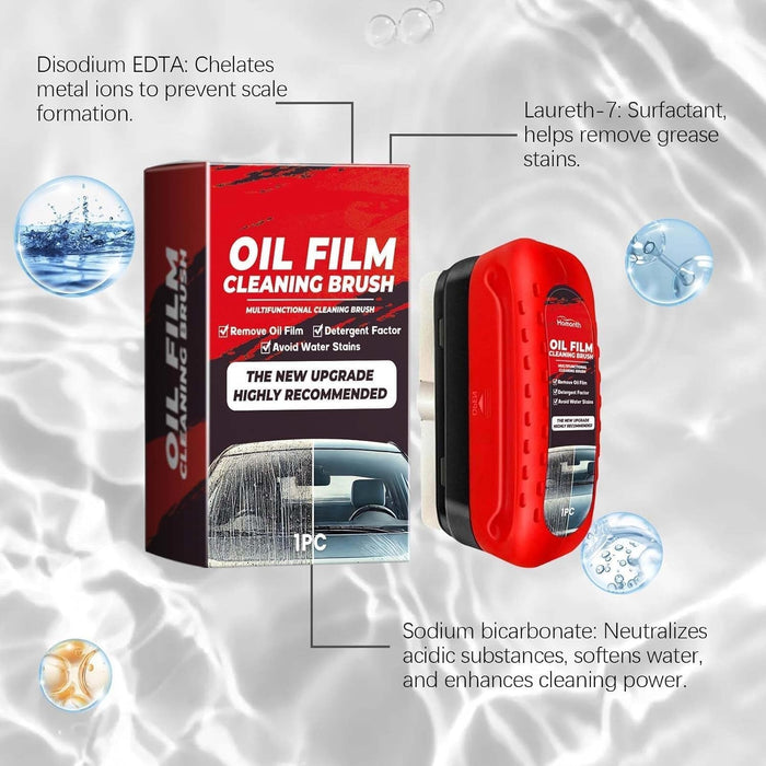 Automotive Oil Film Cleaning Brush, Glass Cleaning Board, Glass Cleaning Board for Car, Car Window Cleaner, Car Glass Cleaner, Windscreen Cleaner, Car Oil Film Cleaning Brush (2 Pack)