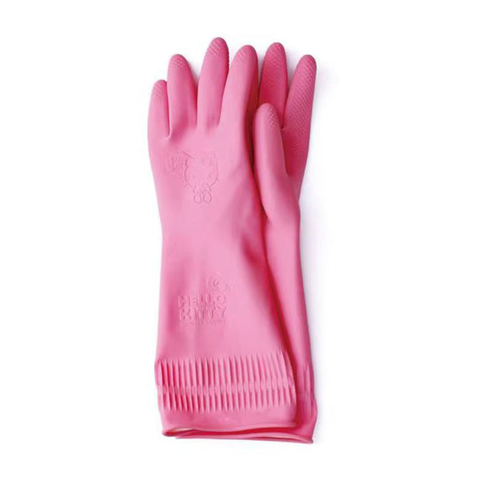 Kawaii Hello Kitty Rubber Gloves Latex Housework Non-Slip Brush Pot Washing Clothes Waterproof Durable Gloves Anime Accessories