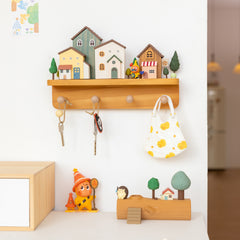 Creative Cute Key Hook Storage Wall Shelf