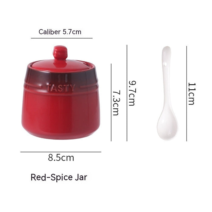 Colorful Ceramic Seasoning Jar Creative Gradient Kitchen Home
