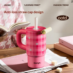 Cute New Portable Car Water Bottle With A Straw