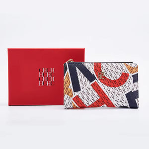 '-Women'S Cartoon Printing Long Wallet Retro Classic Wallet PVC Material Fashion Simple Large Capacity Bags