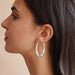 Silver Hoops Earrings for Women Hypoallergenic Large Sterling Silver Hoop Earrings Big 925 Silver Hoop Earrings 5Mm Width Lightweight Silver Earrings for Women Girls 30/50/70Mm