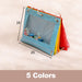 Cute Rainbow Seven Color Storage Bag Stationery Bag Hangable Children Sorting Bag Transparent Oxford Fabric Bag
