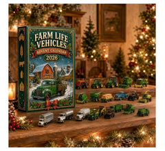 Farm Life Vehicles Advent Calendar 2026,24-Day 2D Acrylic Agricultural Machines