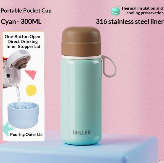 Mini Thermos Pocket Cup Stainless Steel Water Bottle Compact And Portable