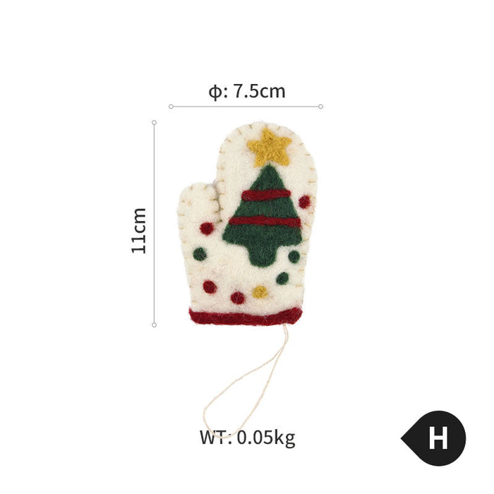 Cute Gloves Felt Ornaments Christmas Tree Holiday Decorative Ornaments