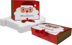 Pack of 12 Christmas Gift Boxes with Ribbon Closure 22.5X17X5 Cm