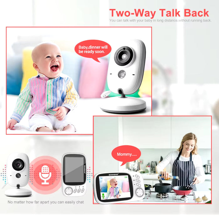 VB603 Video Baby Monitor 2.4G Wireless with 3.2 Inches LCD 2 Way Audio Talk Night Vision Surveillance Security Camera Babysitter