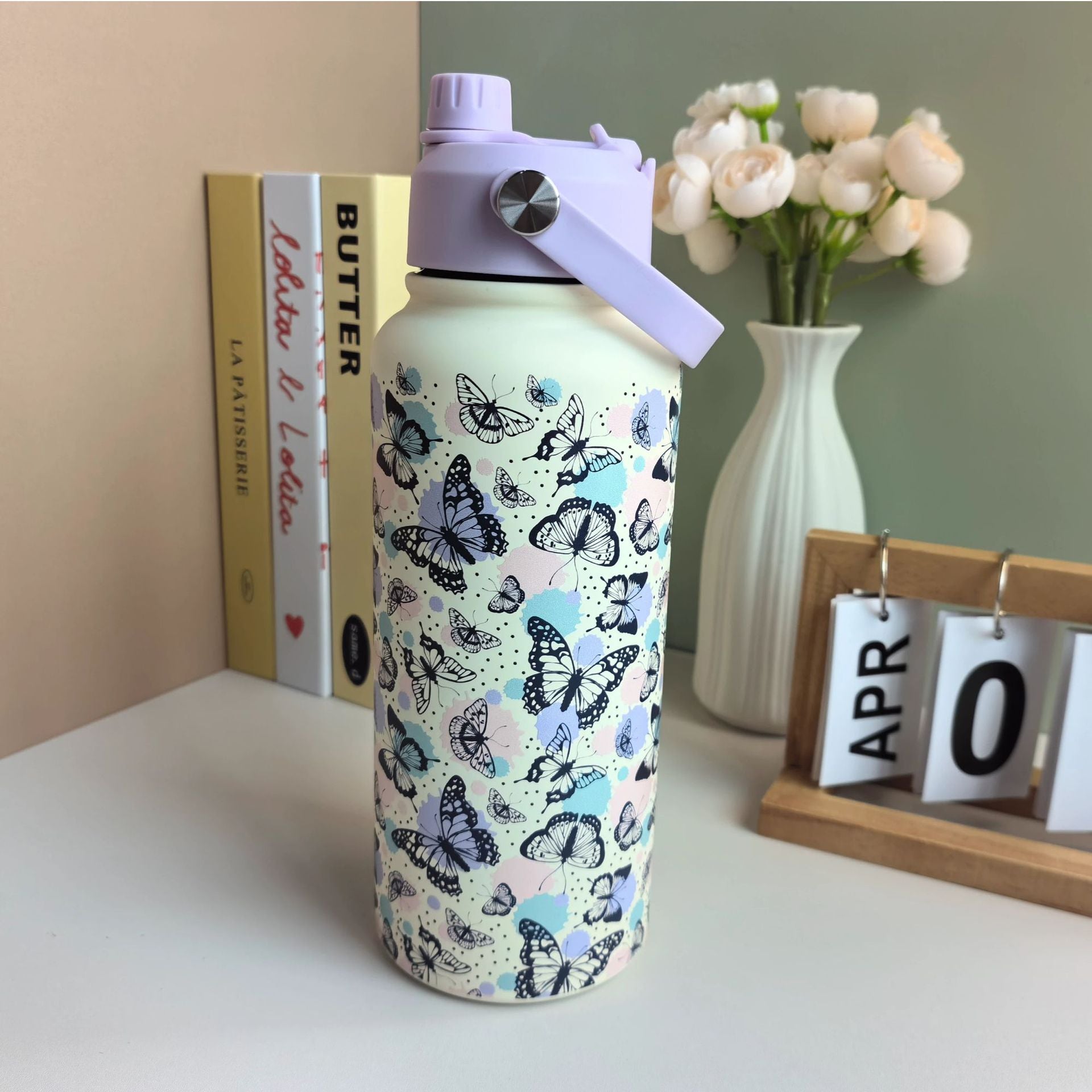 New Large-capacity Thickened 304 Stainless Steel Water Bottle For Home Use