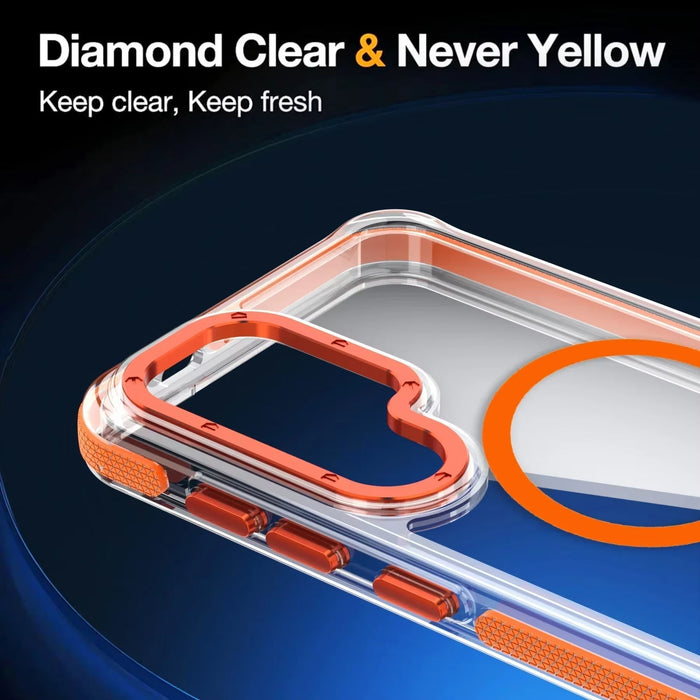 Original Magsafe Case for  Galaxy S24 S23 S22 Ultra plus FE A14 A15 A34 A54 A24 A55 Magnetic Wireless Charge Clear Cover