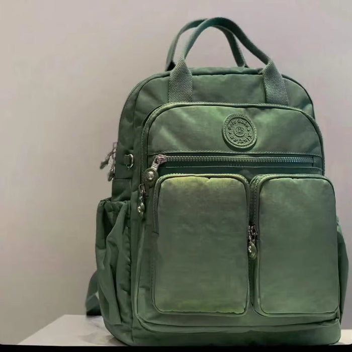 Fashion Woman Backpack Waterproof Nylon Soft Handle Solid Multi-Pocket Travel Zipper Feminina School Bags Laptop Backpack