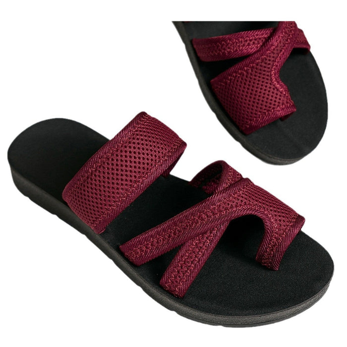 Breathable Mesh Cotton Slippers Non-slip Wear-resistant Soft Bottom Beach Women's Slippers