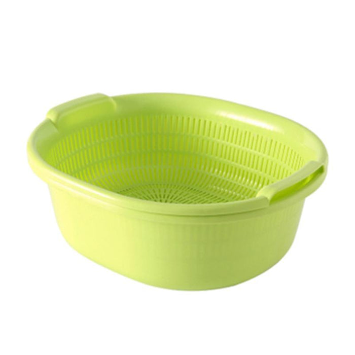Double-Layer Vegetable & Rice Washing Basket Set
