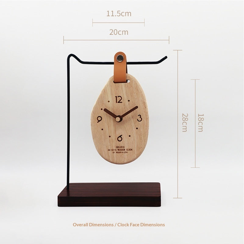 Rustic-style Desktop Table Clock Decoration For The Bedroom