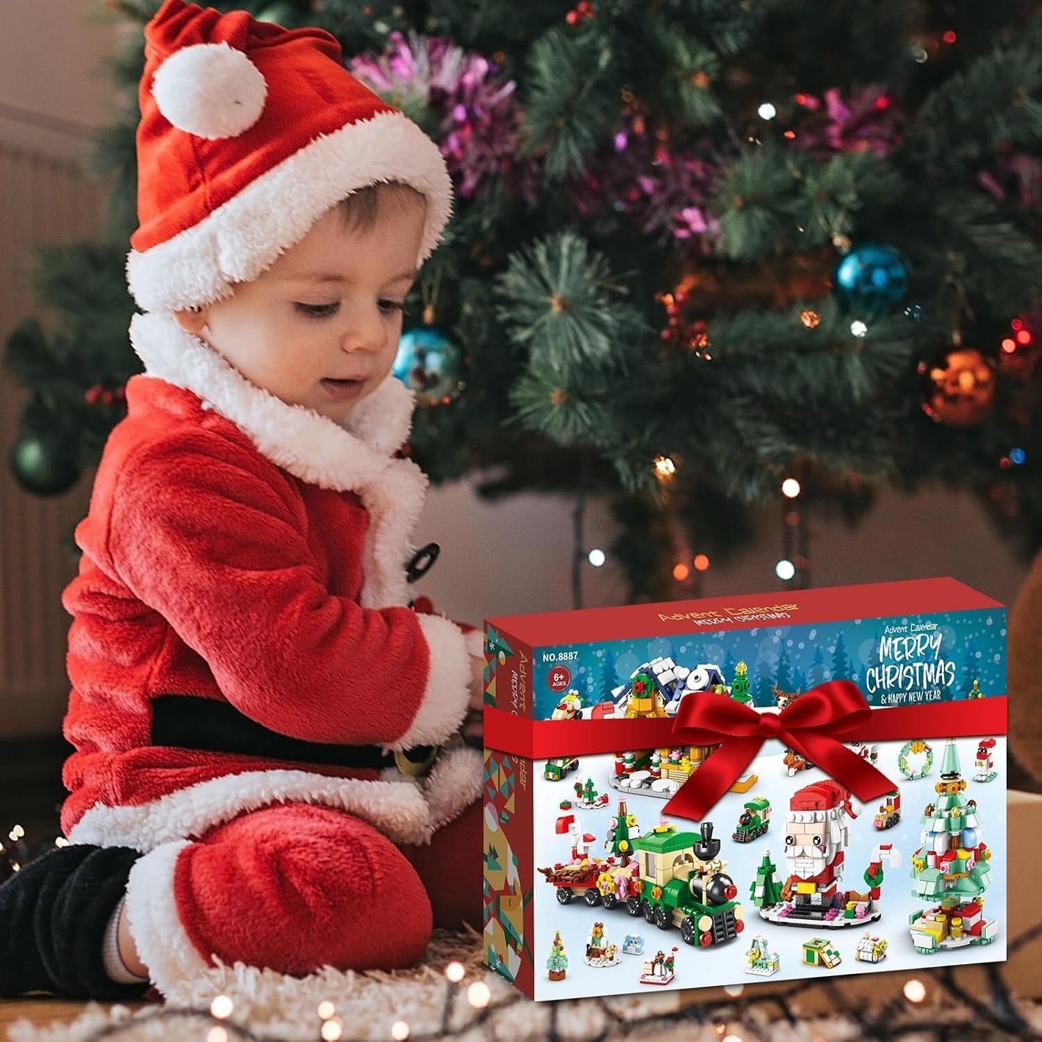 2026 Christmas Advent Calendar 24 Days Countdown Building Blocks Toy Kids Gift