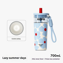 Large-capacity Insulated Cup With Tea-water Separation