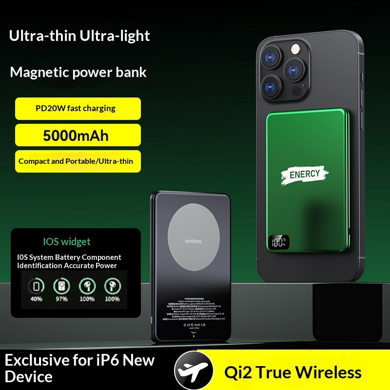 Ultra-thin MagSafe Magnetic Wireless Power Bank