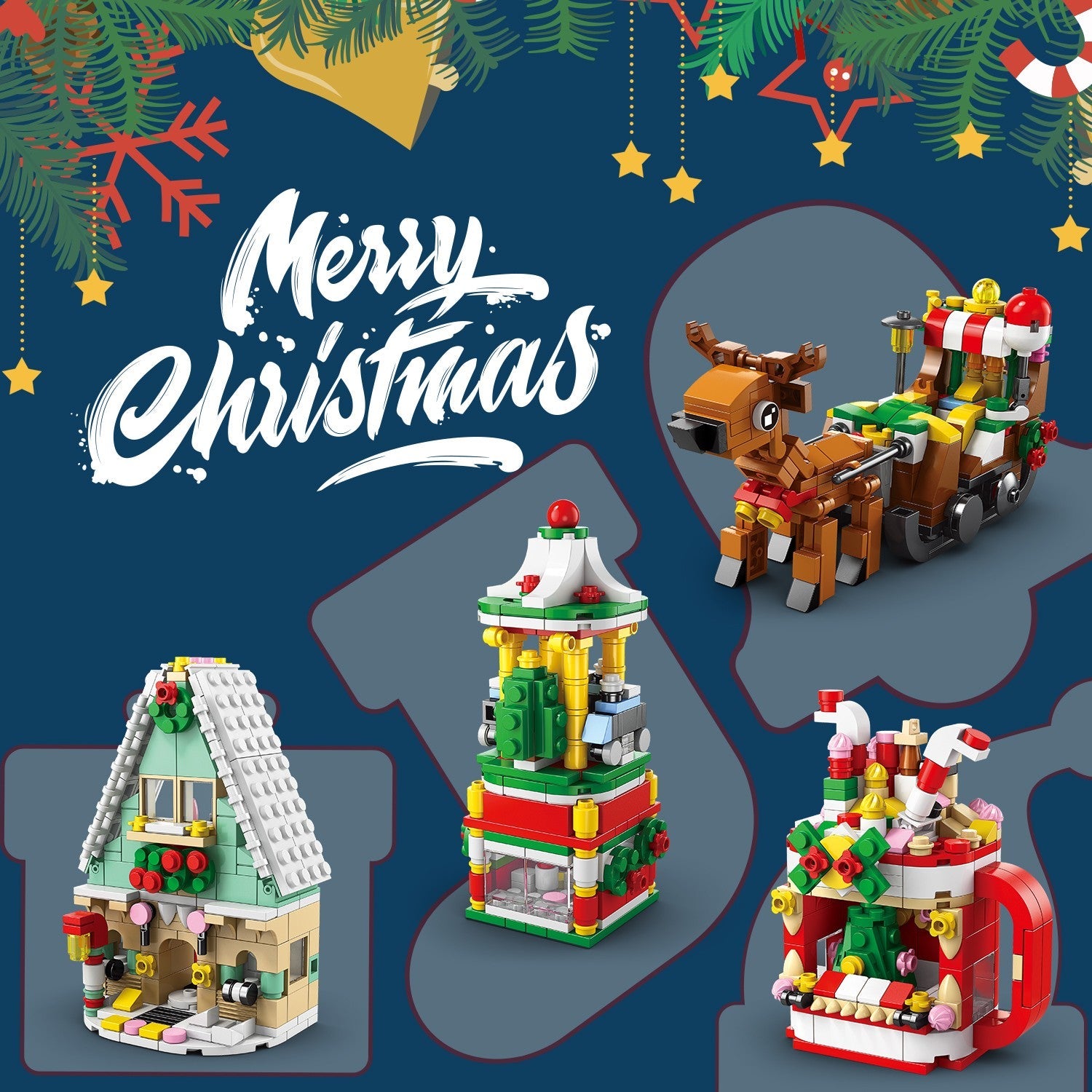 2026 Christmas Advent Calendar 24 Days Countdown Building Blocks Toy Kids Gift