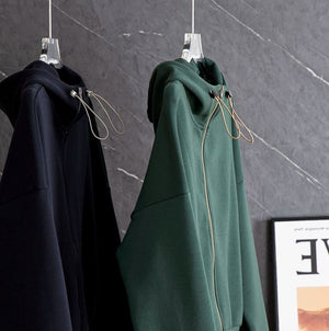 Autumn High-grade Sweater Hooded Drawstring Loose All-matching Cardigan Coat