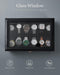 Watch Box with 12 Slots, Watch Case with Glass Lid, PU Leather Watch Holder with Velvet Pillows, Watch Storage Box for Men and Women, Gift Idea for Birthday Father'S Day Christmas