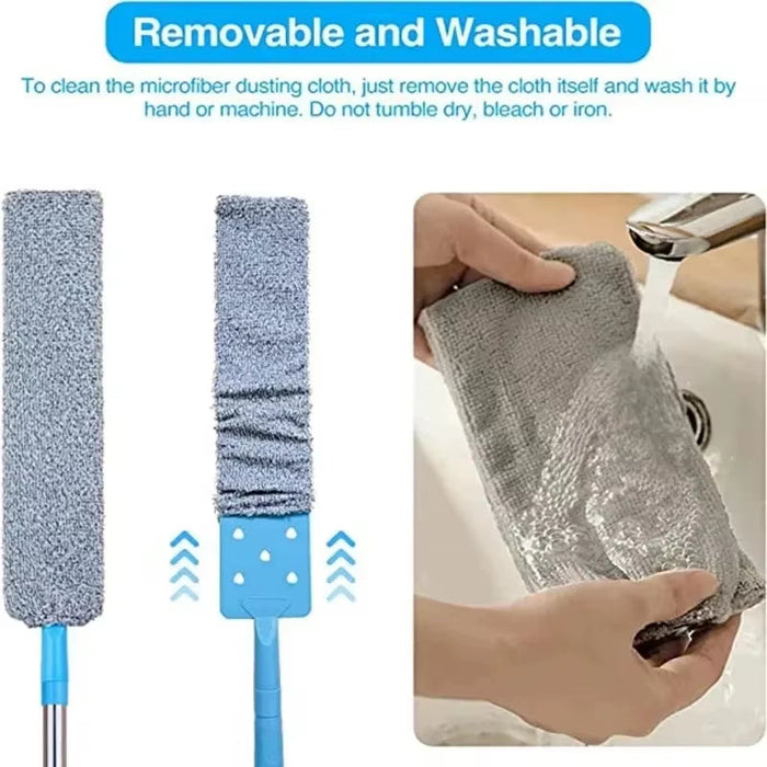 Telescopic Long Handle Broom for Home Blinds Dust Microfiber Brushes to Install Easy to Use Household Cleaning Tools