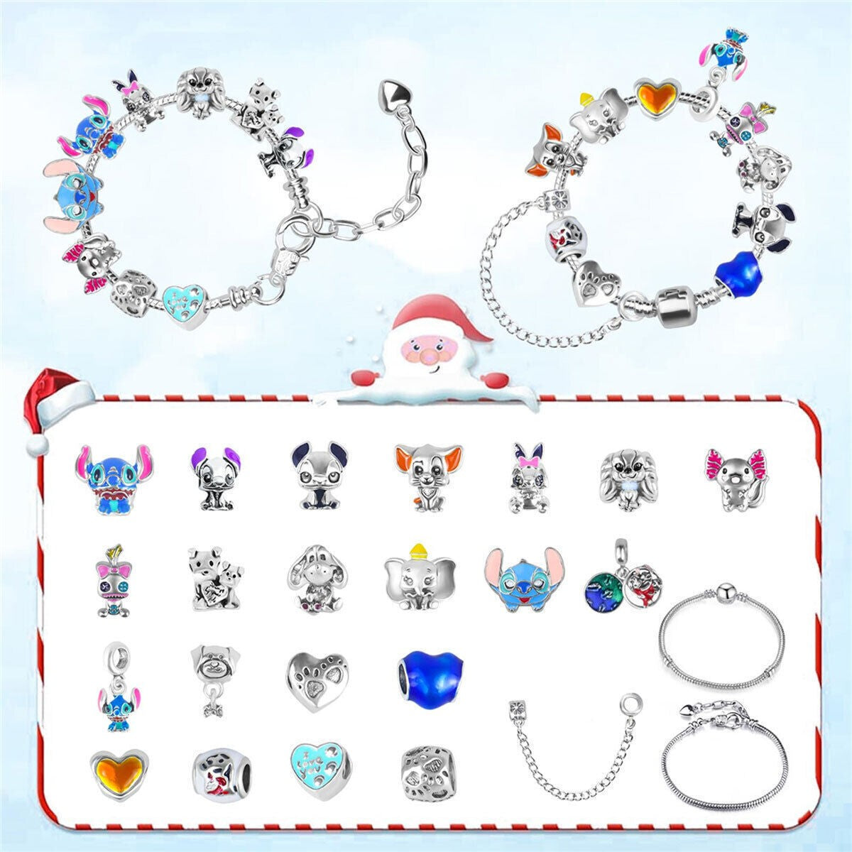 Christmas Jewellery Advent Calendar Stitch Diy-Decor Making-Kit Gift Ornaments