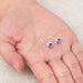 Dark Blue Stud Earrings Created with Zircondia® Crystals