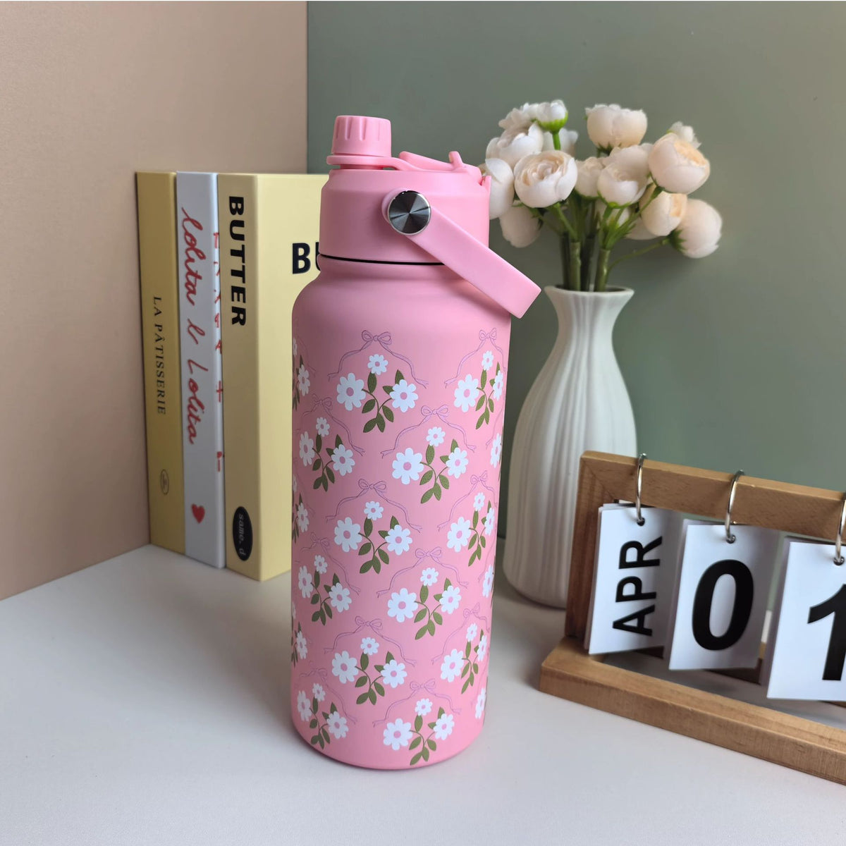 New Large-capacity Thickened 304 Stainless Steel Water Bottle For Home Use