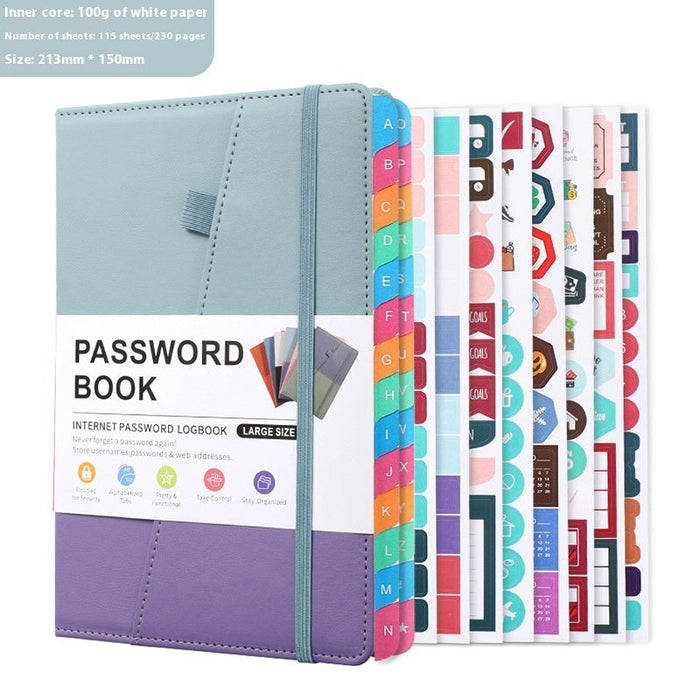 A5 With Letter Label Password Save Notebook