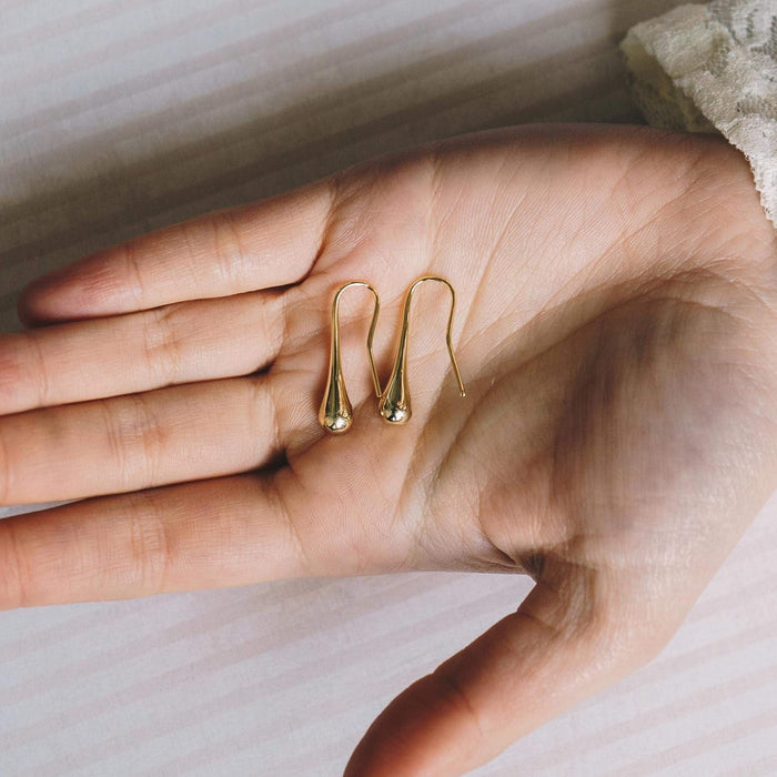Gold Plated Teardrop Earrings