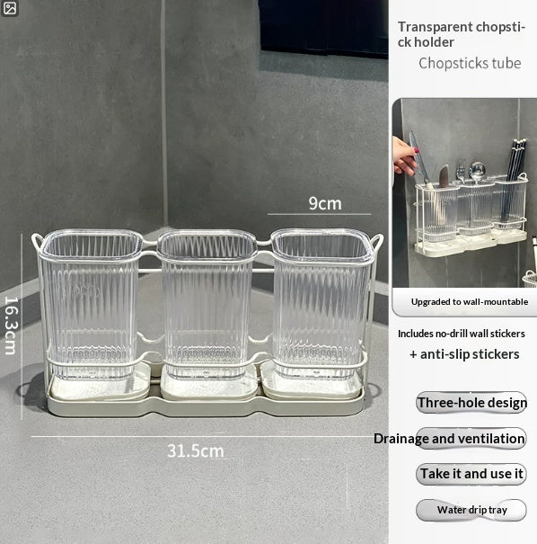 Chopstick Holder For Wall-mounted Storage At Home