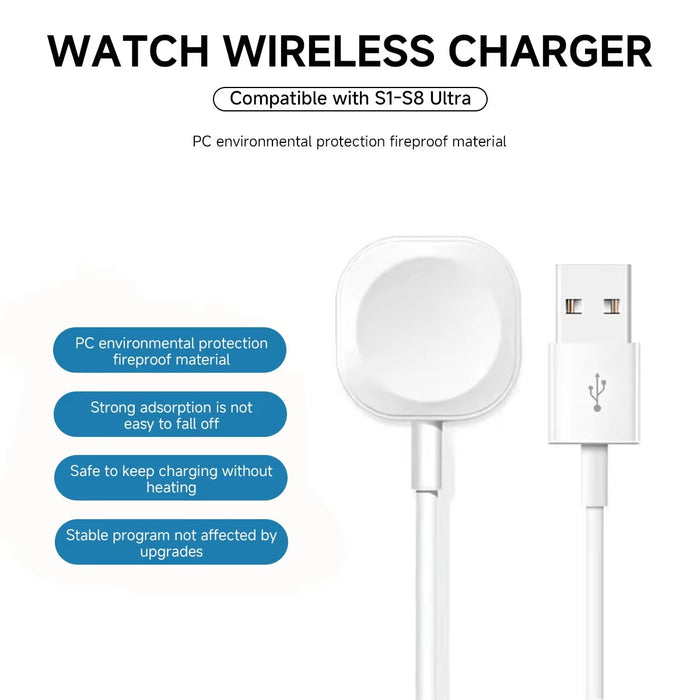 2024 Magnetic Wireless USB a Fast Charger for Apple Watch Ultra Series 9 8 7 6 SE Type C Cable Charging for Iwatch Series 5 3 2