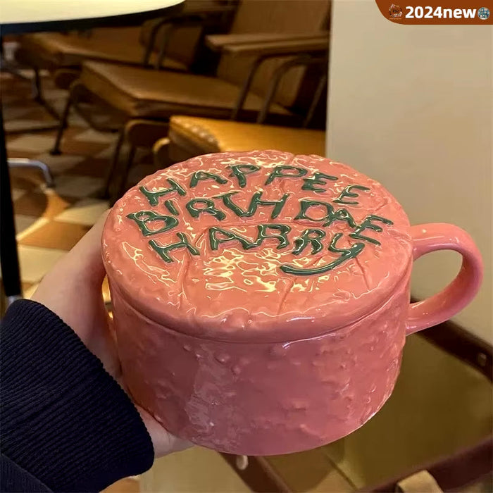 NEW HAPPEE BIRTHDAE 3D Mugs Cups Figures Happy Birthday Hagrid Ceramics Coffee Cup Action Figure Toys Gifts Home Decoration