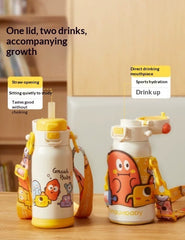 Childrens Insulatel Baby Direct-drinking Straw Cup Water Bottle