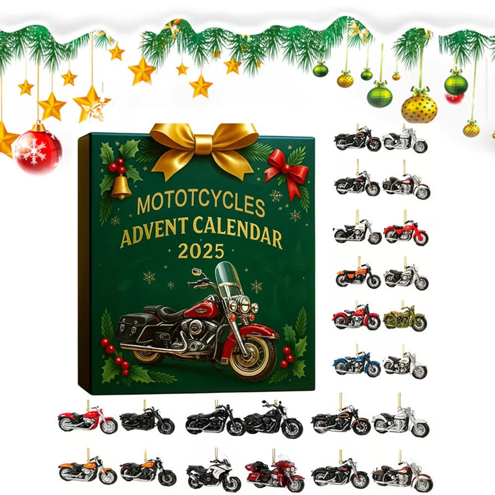 Motorcycle Theme Advent Blind Collectible Calendar 2025 Countdown Sets 24 Hangs