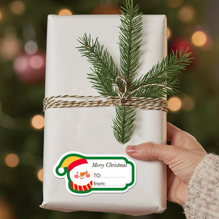 50 Stickers Christmas Warm Paste Paper Gift Box Packaging Sealing Paste