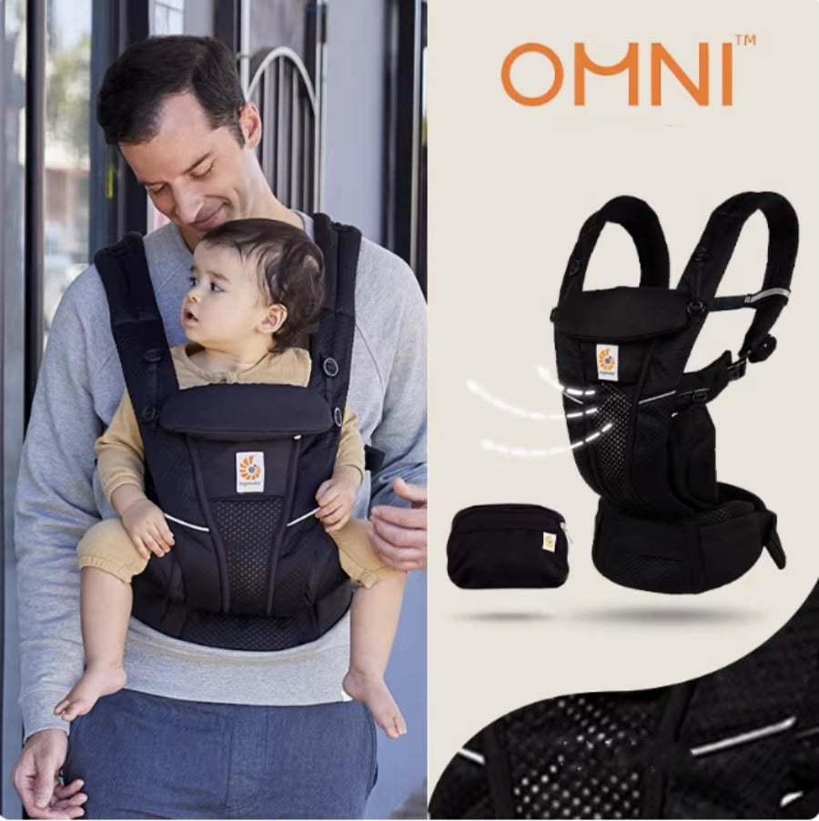 Ergonomic Omni 360 All-Position Baby Carrier for Newborn to Toddler with Lumbar Support (7-45 Pounds) Ideal for Hands-Free