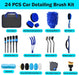 Car Cleaning Kit 24Pcs,Car Detaling Kit,Professional Car Detailing Brush,Car Cleaning Products for Dirty Rim Washing, Interior, Exterior, Leather, Dashboard, Vents