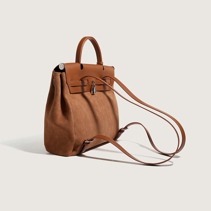 Autumn New Women's Bag Retro Canvas And Leather