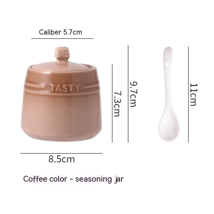 Colorful Ceramic Seasoning Jar Creative Gradient Kitchen Home