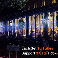 Christmas Lights Outdoor, Meteor Shower Lights 30Cm/12Inch 10 Spiral Tubes