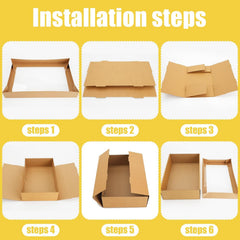 Cookie Boxes with Window 35 × 30 × 8 Cm, 10 Pack Corrugated Bakery Boxes