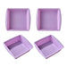 1/4Pcs Silicone Square Cake Plate Non-Stick Brownie Pot with Anti-Slip Handle Oven and Air Fryer Safe Perfect for Baking Cakes