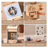 Baby Wooden Kitchen Pretend Play Toy Simulation Wooden Coffee Machine Baby Early Learning Educational Toys Child'S Holiday Gift