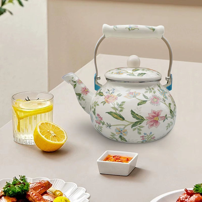 Enamel Tea Kettle Juice Water Jug Heat Resistant Multifunctional Coffee Pot Water Kettle for Party Office Home Kitchen Tea