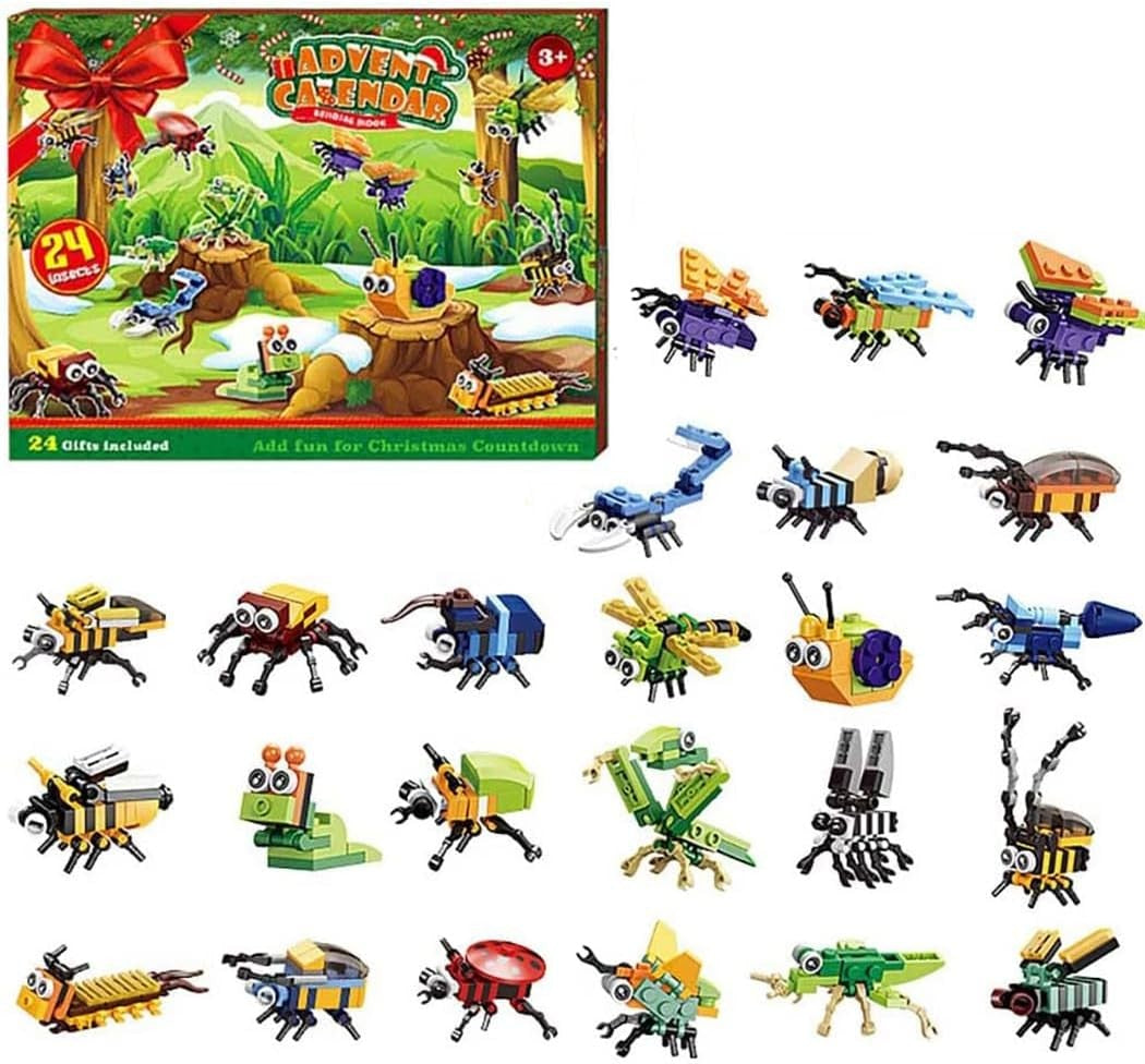 2026 Christmas Advent Calendar 24 Days Countdown Building Blocks Toy Kids Gift