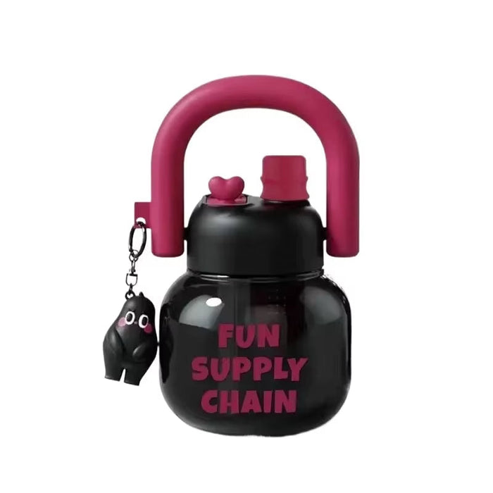 High Temperature Resistance Space Straw Water Bottle Large Capacity Ton Ton Cup Portable High Appearance Big Belly Drinking Cup